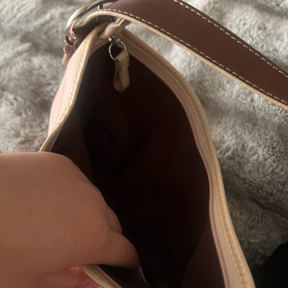 Pink and Brown Women's Shoulder Bag - Picture 4 of 5